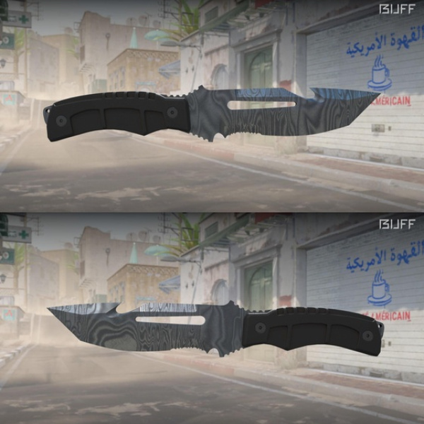 Survival Knife Damascus Steel (FT)