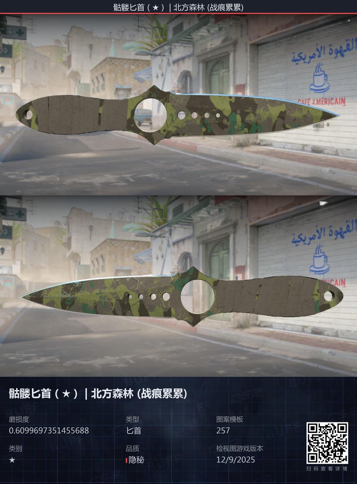 ★ Skeleton Knife | Boreal Forest (Battle-Scarred)